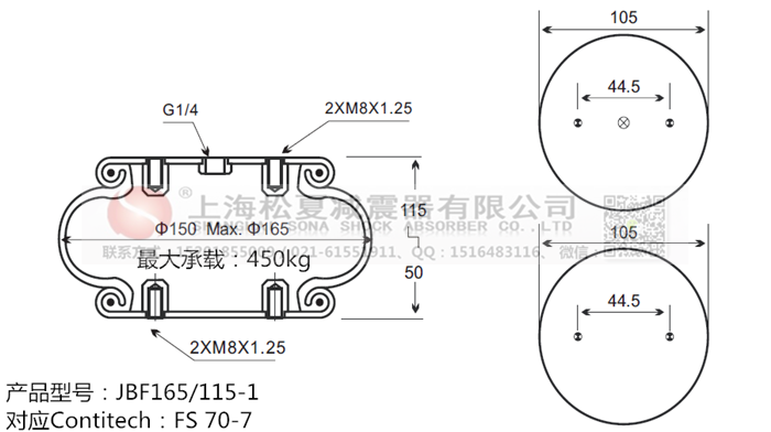 JBF165/115-1橡膠<a href='http://qolybup.cn/' target='_blank'><u>空氣彈簧</u></a>