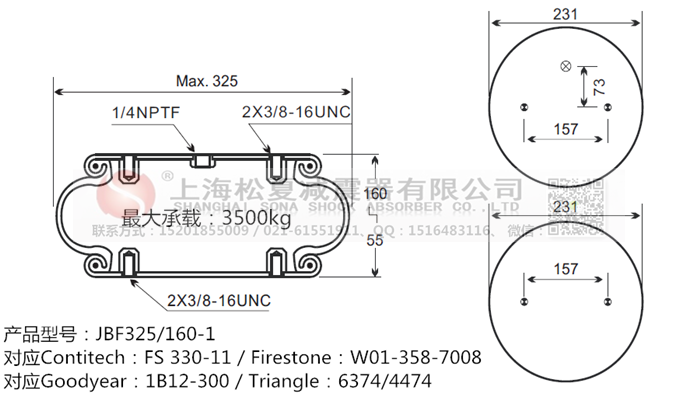 JBF325/160-1橡膠<a href='http://qolybup.cn/' target='_blank'><u>空氣彈簧</u></a>