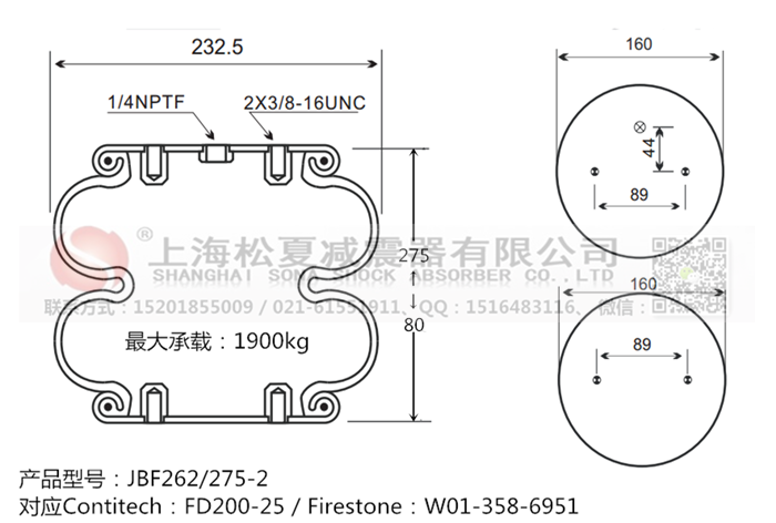 JBF262/275-2橡膠<a href='http://qolybup.cn/' target='_blank'><u>空氣彈簧</u></a>